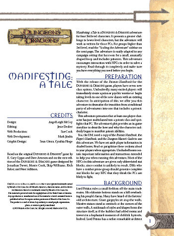 Couverture de Manifesting : A Tale