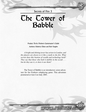 Couverture de Tower of Babble (The)