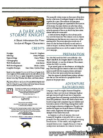 Couverture de Dark and Stormy Knight (A)