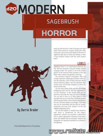 Couverture de Sagebrush Horror