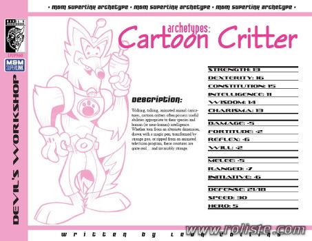 Couverture de Archetypes : Cartoon Critter