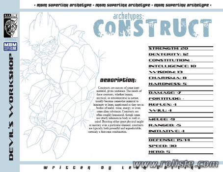Couverture de Archetypes : Construct