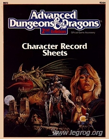 Couverture de REF2 - Character Record Sheets