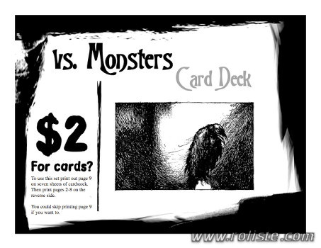 Couverture de Vs. Monsters Card Deck