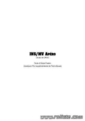 Couverture de INS/MV Apéro