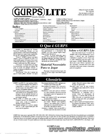 Couverture de GURPS Lite