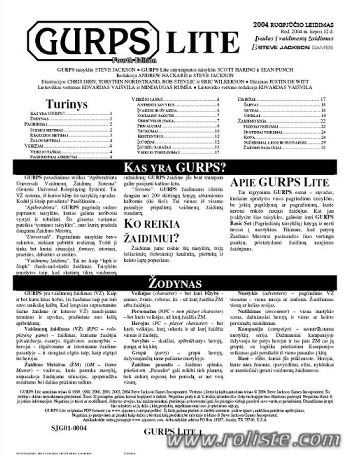 Couverture de GURPS Lite