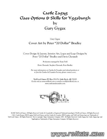 Couverture de Class Options & Skills