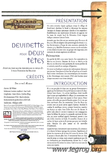 Couverture de Devinette pour Deux Têtes