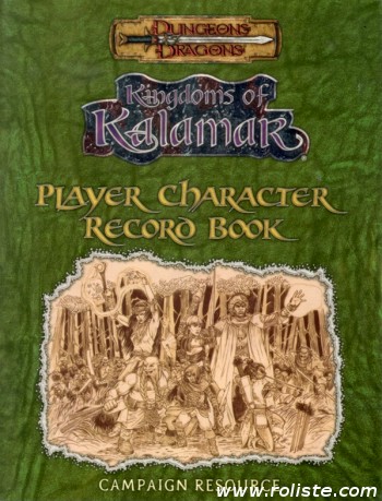Couverture de Player Character Record Book