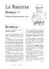 Registre Numéro #1 (Le)